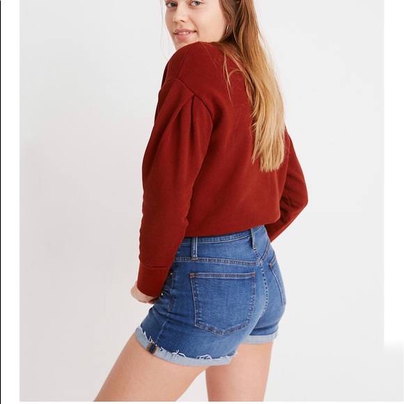 Madewell Pants - NWT Madewell high rise denim shorts derby wash